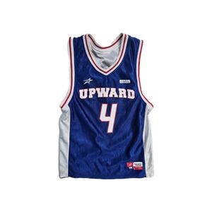 Upward  kids Basketball Jersey Reversible Blue  White #4 Polyester M